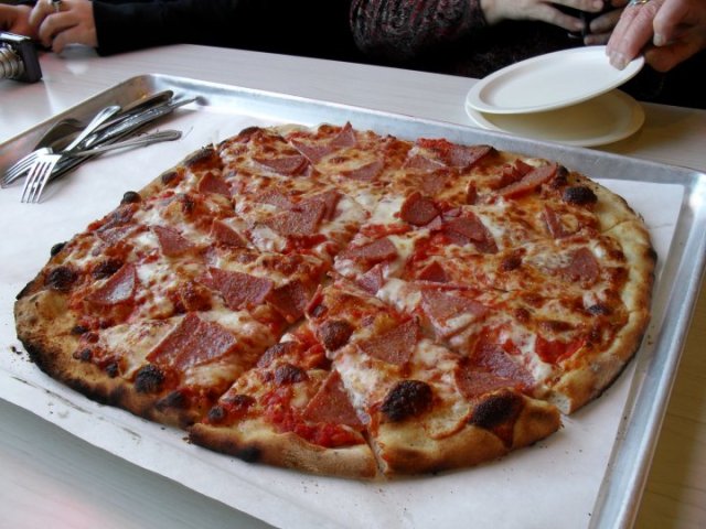Frank Pepe's pizza.